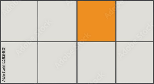 Fotografia Orange Square in Grid Pattern.