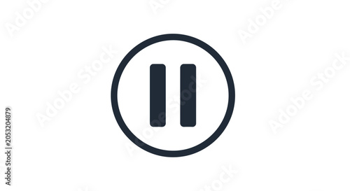 Foto Pause button icon in circle.