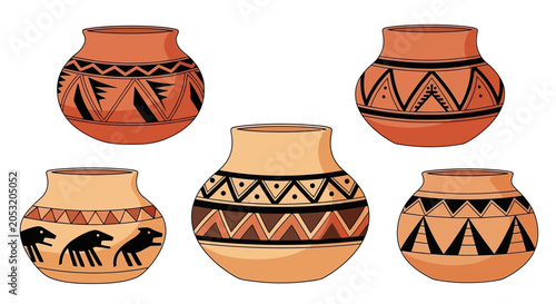Bild auf Leinwand Native american clay pottery