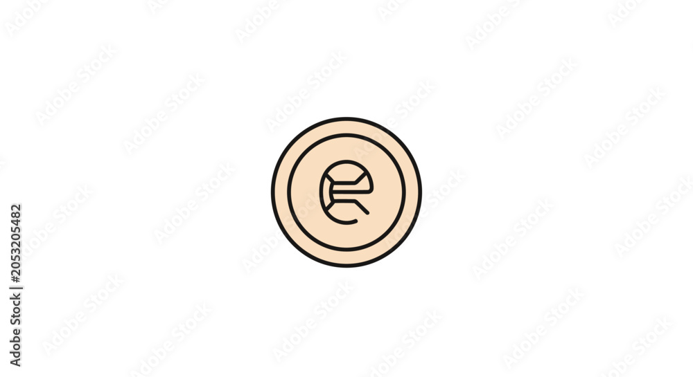 Photography Epsilon symbol in a circle.