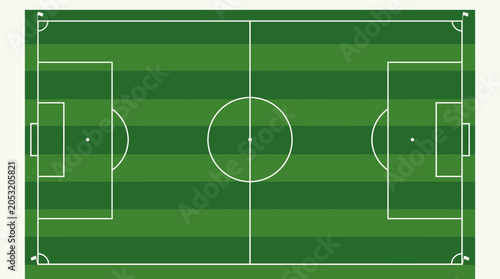Bild auf Leinwand aerial view of a soccer field.