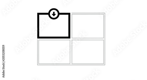 Photos Plus sign on a rectangle button.