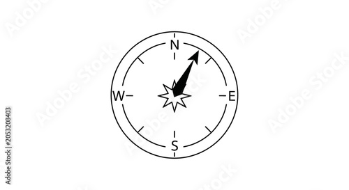 Foto Compass Navigation Tool Direction Indicator.