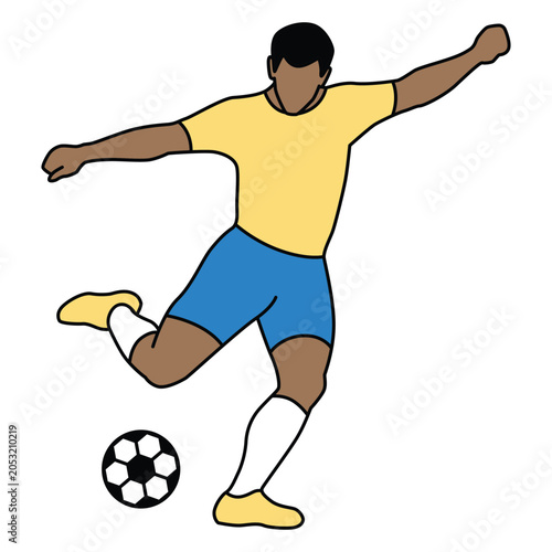Soccer player icon vector design template.