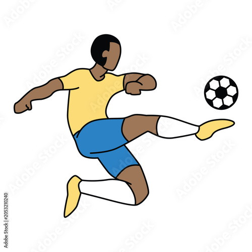 Soccer player icon vector design template.