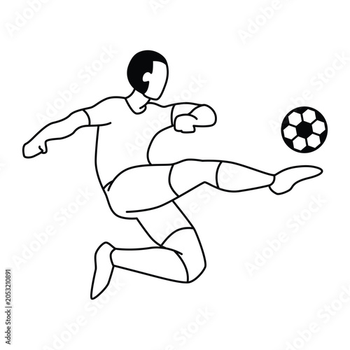 Soccer player icon vector design template.