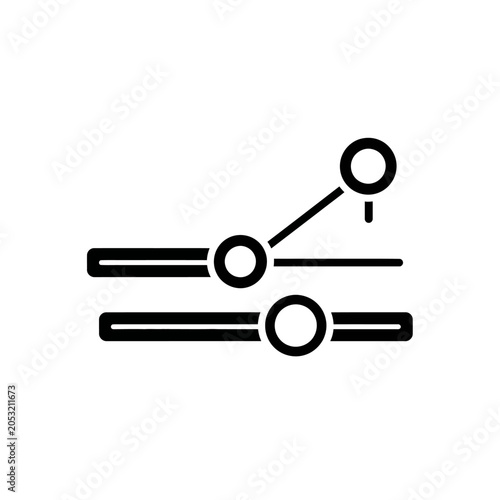 Clean vector graphic depicting customizable control sliders and adjustable parameters, suitable for advanced system settings and data management interfaces