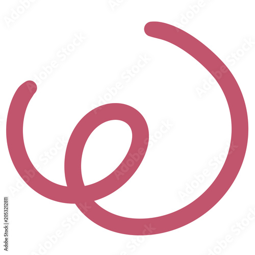 Circular Swirl Scribble Line Art Illustration