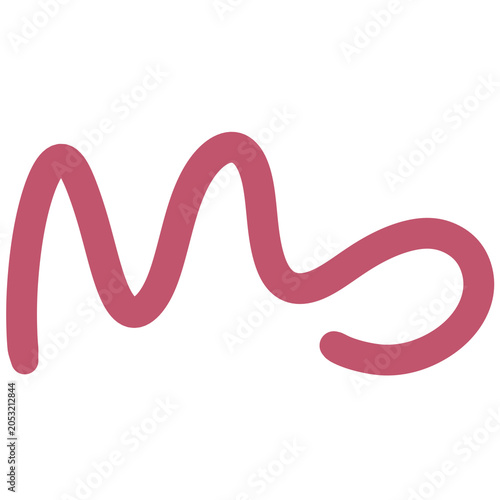 Abstract Wavy Squiggle Line Doodle Vector