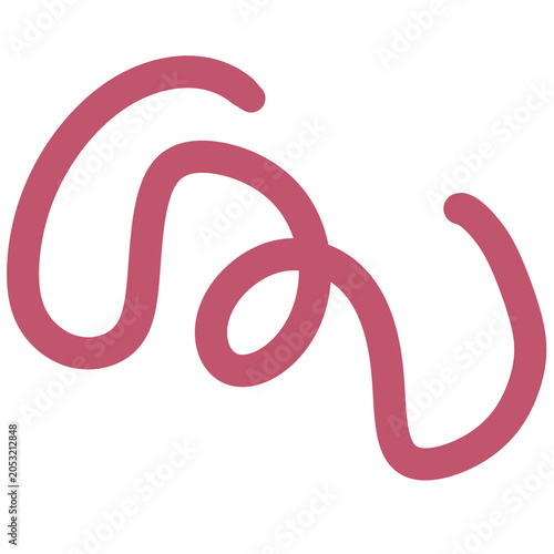Continuous Organic Scribbled Line Art in Pink