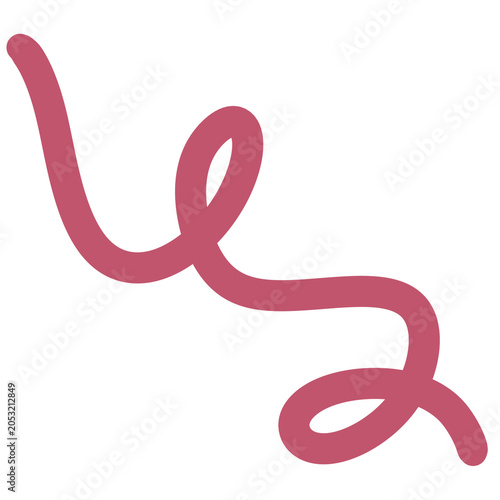 Simple Hand Drawn Wavy Line Sticker Asset