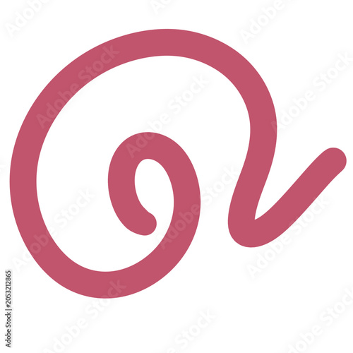 Spiral Swirl Hand Drawn Scribble Line in Pink