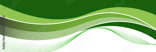 Abstract green wave background, Vector green line background curve element with white space for text and message design, overlapping layers.
