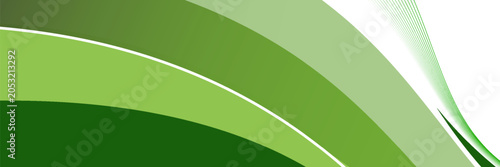 Abstract green wave background, Vector green line background curve element with white space for text and message design, overlapping layers.