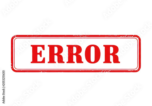 Red error label with bold white text reading 'error' isolated on transparent background