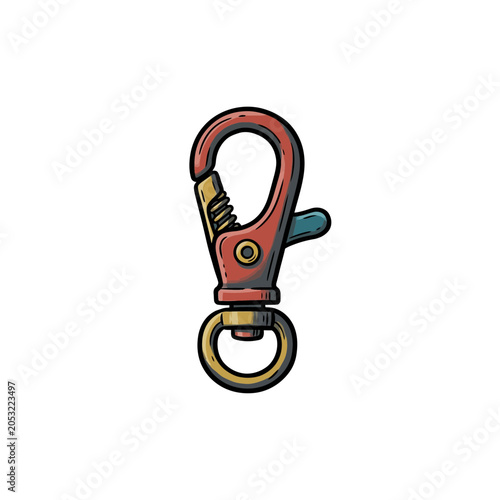 Tablou pe pânză Tiny swivel clip illustration