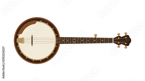 Schilderij op canvas Banjo Musical Instrument Stringed Folk.