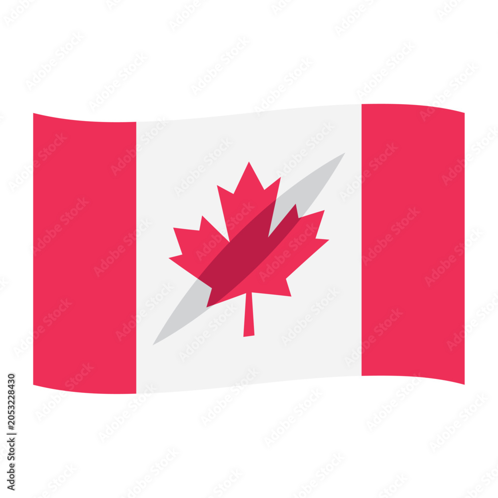 Obraz premium Canadian maple leaf patriotic elements for soccer championship celebration 