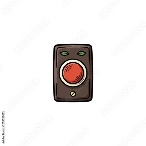 Foto Door buzzer button illustration