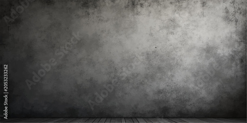 Schilderij op canvas A dark vintage grunge concrete wall texture with a rough aged gray surface creat