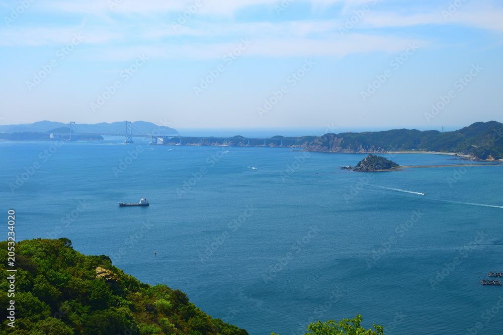 Naklejka premium 大見山 淡路島 兵庫県南あわじ市阿万吹上町