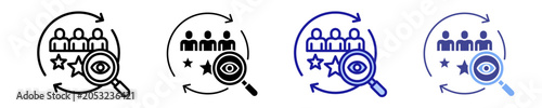 Customer Insights Icon Set Multiple Style Collection