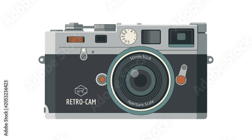 Vintage Retro Style Camera Device.