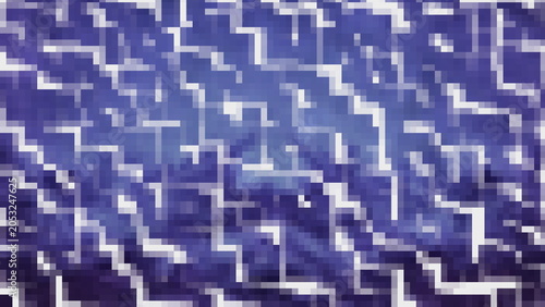 Abstract purple geometric square pixel block matrix pattern digital technology background