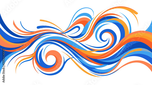 Obraz na płótnie Abstract Swirling Waves Pattern