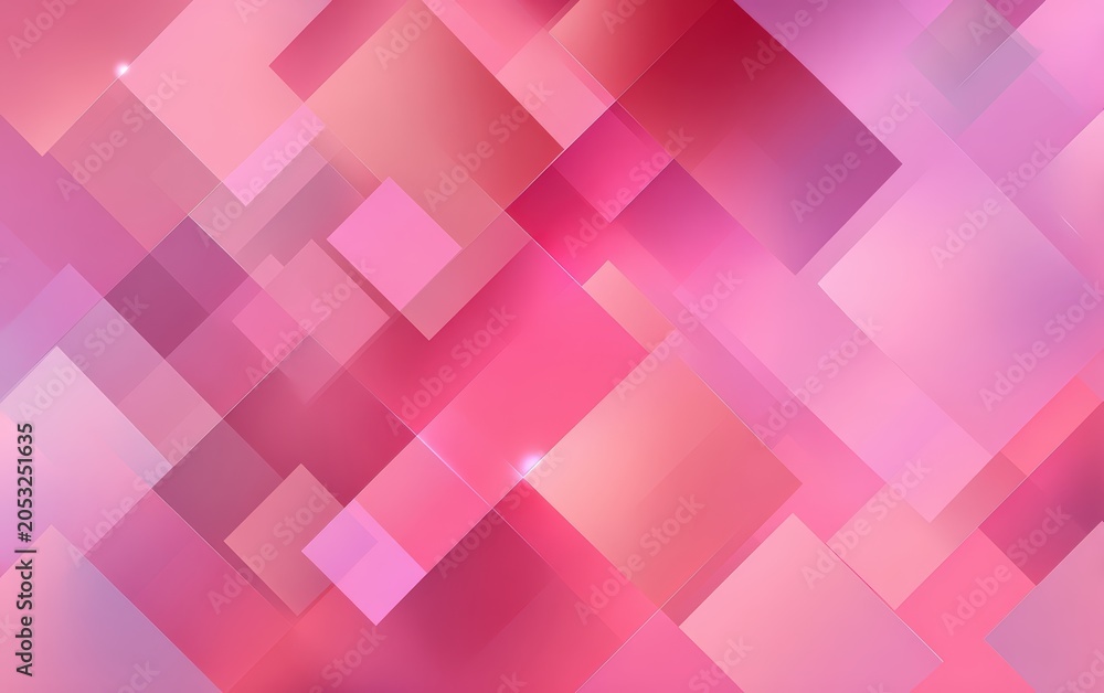 Fototapeta premium Abstract pink geometric digital artwork featuring gradient textures, created for Breast Cancer Awareness Month visuals and tech health campaigns, ideal for banners, backgrounds, and medical content.