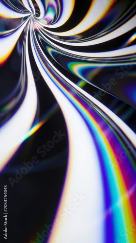 Luminous light trails twist dynamically