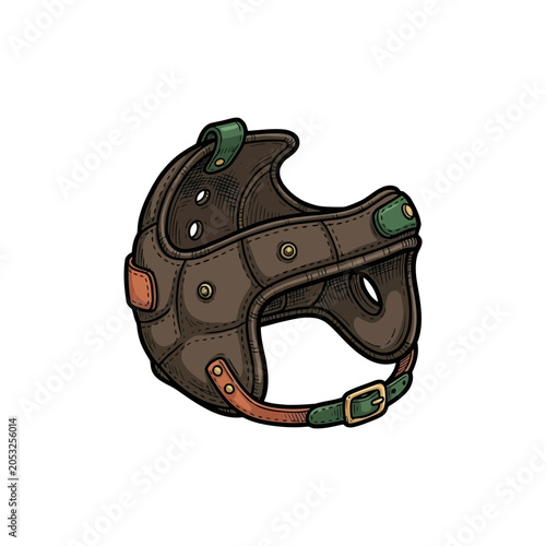 Εκτύπωση καμβά Helmet padding piece illustration