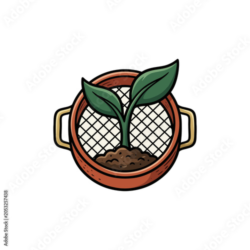 Photos Logo concept sifter sprout geometry