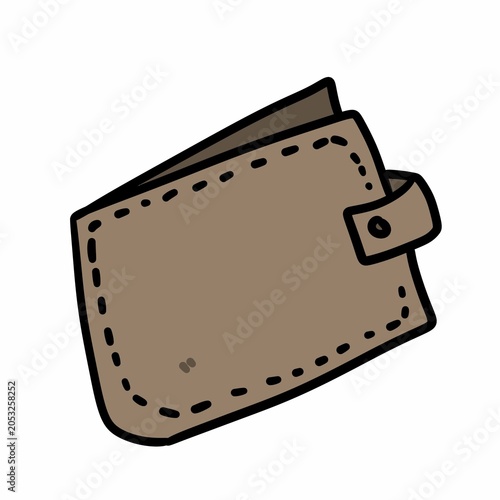 wallet icon illustration, money bag cartoon