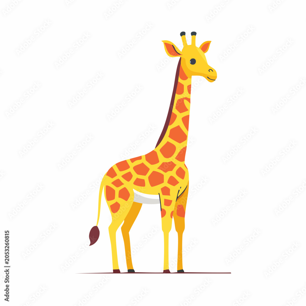 Obraz premium Cute Cartoon Giraffe Illustration