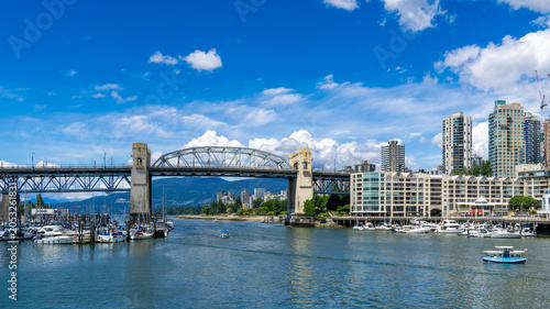 Fotografie Summer journey through False Creek and Vancouver waterfront, British Columbia, C