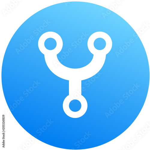 Obraz na plátně Bold blue git network network graph repository network gradient