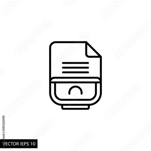 File Icon Vector Illustration for Business Document Editing or Management