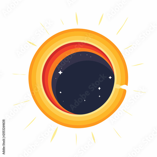 Stylized Sun with Cosmic Interior