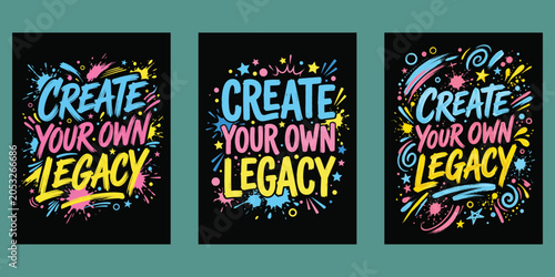 Slika na platnu Create your own legacy inspirational quote posters
