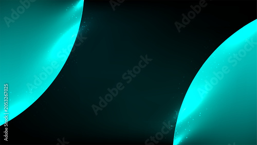 Cyan neon glowing abstract ...