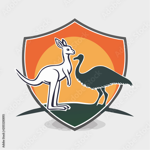 Kangaroo and Emu Emblem