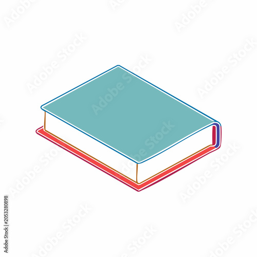 Isometric Illustration of a Closed Book