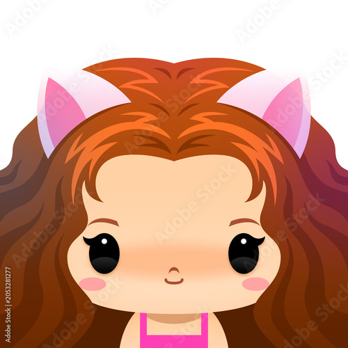 Chibi girl with cat ear