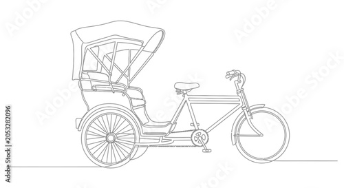 Foto tricycle with passenger seat.