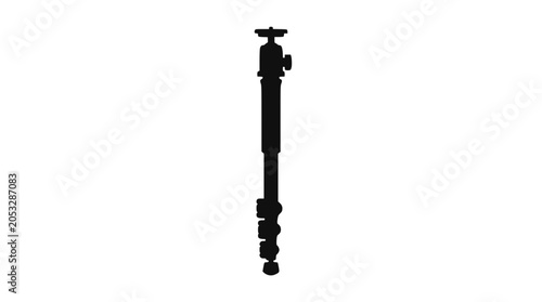 Adjustable photography light stand silhouette for studio gear diagrams.
