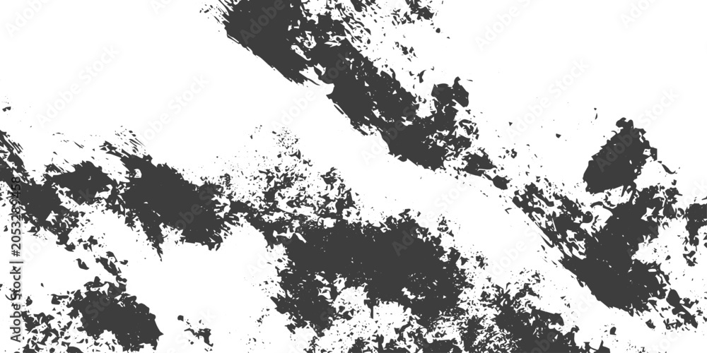 Fototapeta premium Black and White Grunge Abstract Texture with Distressed Brush Strokes Vector Background for Graphic Design and Artistic Projects