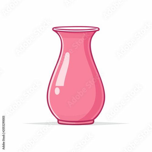 Pink vase illustration