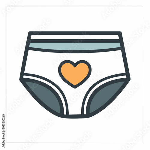 Underwear with heart icon