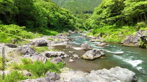 Aerial View of Okutama Tokyo in Summer